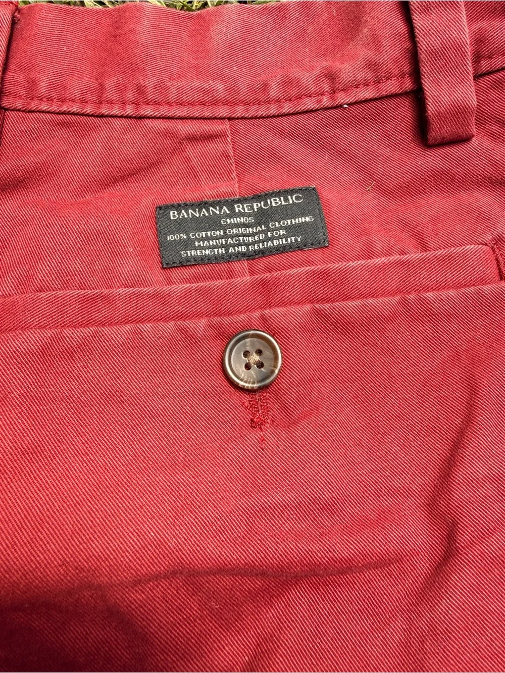 Banana Republic Men's Red Flat-Front Shorts
